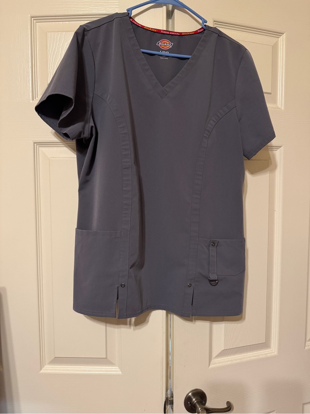 Dickies Gray V-Neck Medical Scrub Top